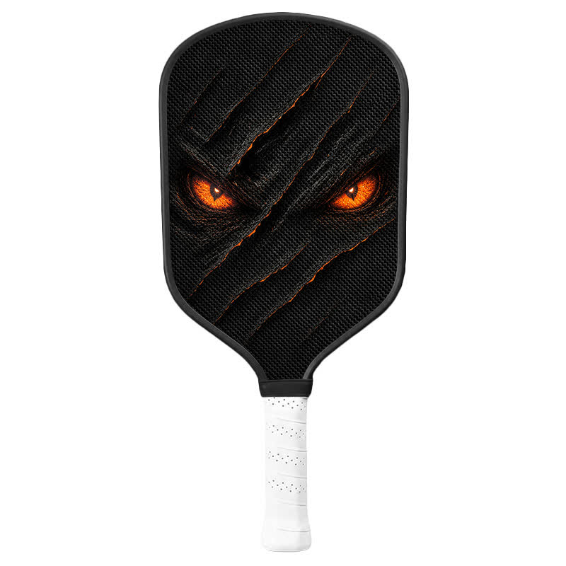 Dinkado 16mm Carbon Fiber Pickleball Paddle – Lightweight Control Paddle, Halloween Dark Eyes Design - Traditional Round - Carbon Fiber Face - Single Paddle - image 2