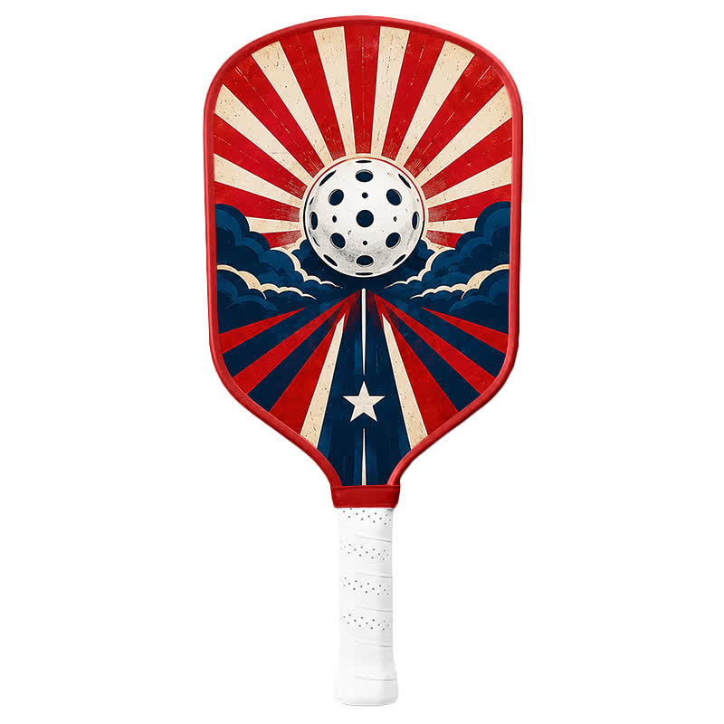Dinkado American Roadstar 16mm Pickleball Paddle – Retro USA Sport Design - Traditional Round - Carbon Fiber Face - Single Paddle - image 10