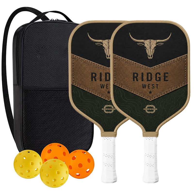 Dinkado Ridge West 16mm Pickleball Paddle – Western Heritage All Court Design - Elongated - Carbon Fiber Face - 2-Paddle Set - image 9