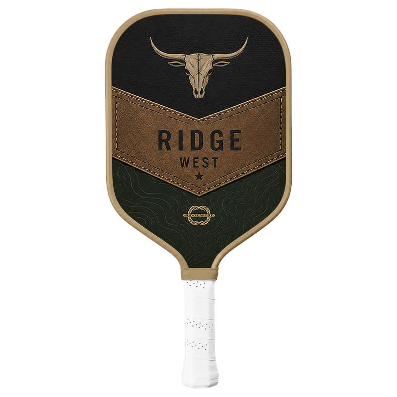 Dinkado Ridge West 16mm Pickleball Paddle – Western Heritage All Court Design - Elongated - Carbon Fiber Face - Single Paddle - image 1