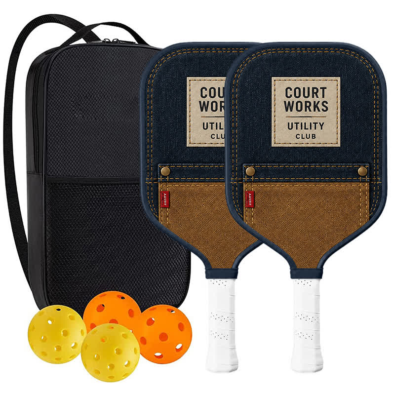 Dinkado Court Works 16mm Pickleball Paddle – Utility Club Lightweight Design - Elongated - Carbon Fiber Face - 2-Paddle Set - image 9