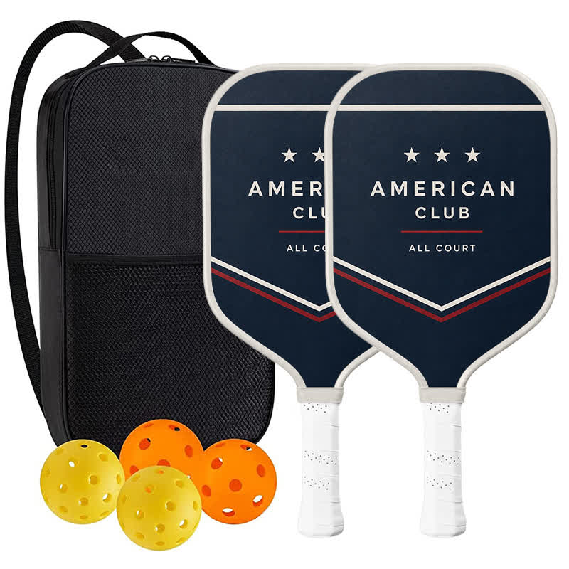 Dinkado American Club 16mm Pickleball Paddle – Classic All Court Performance Design - Elongated - Carbon Fiber Face - 2-Paddle Set - image 9