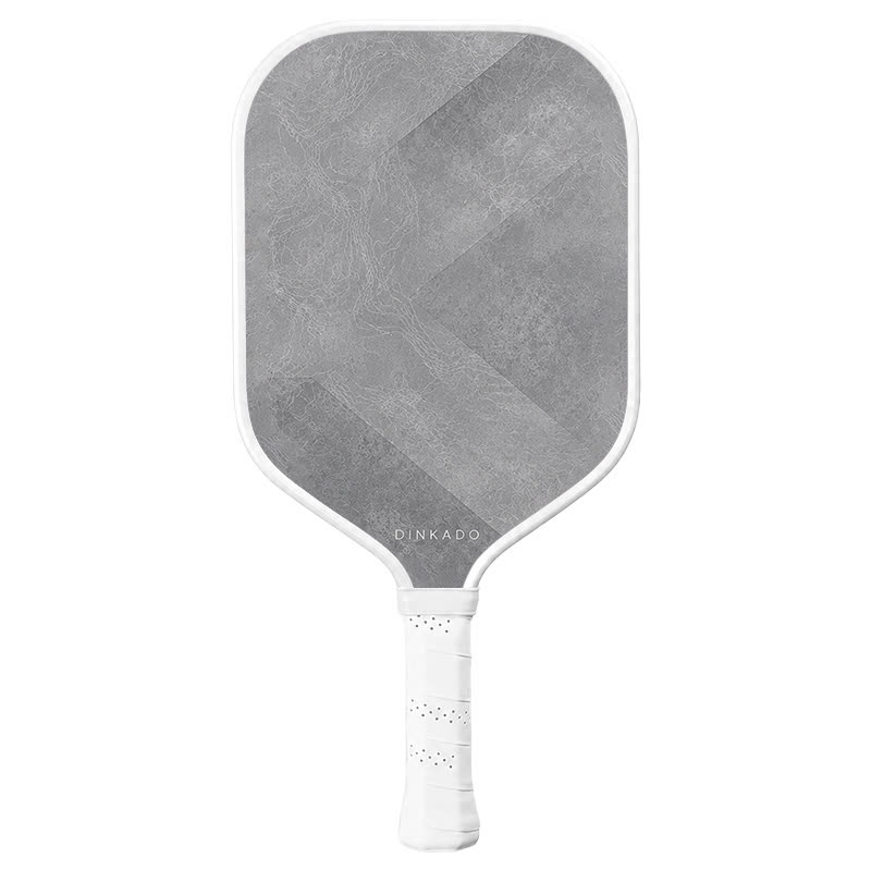 Dinkado Silver Terrain 16mm Pickleball Paddle – Minimalist Lightweight All Court Design - Elongated - Carbon Fiber Face - Single Paddle - image 1