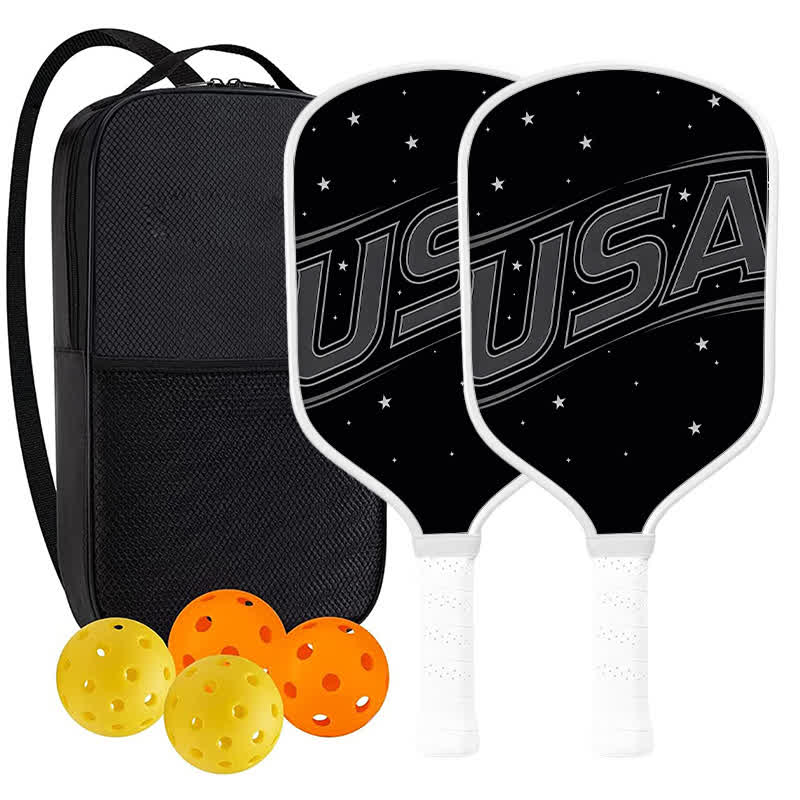 Dinkado USA Pickleball Approved Carbon Fiber Paddle – 16mm Patriot Edition with Premium American Design - Traditional Round - Carbon Fiber Face - 2-Paddle Set - image 9