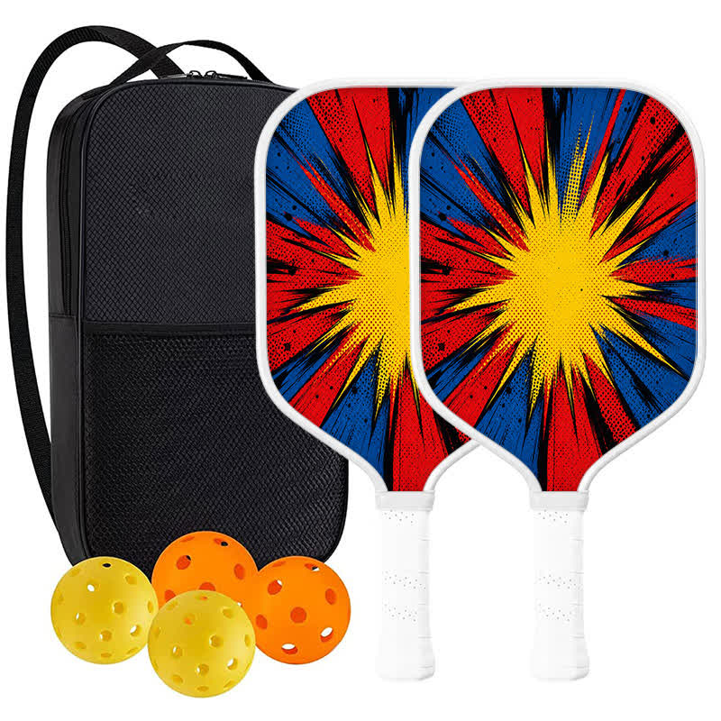 Dinkado 16mm T700 Carbon Fiber "Impact Burst" Pickleball Paddle – USA Pickleball Approved - Elongated - Carbon Fiber Face - 2-Paddle Set - image 9