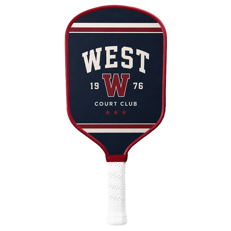 Dinkado West Court Club 16mm Pickleball Paddle – American Varsity Heritage Design - Traditional Round - Carbon Fiber Face - Single Paddle - image 10