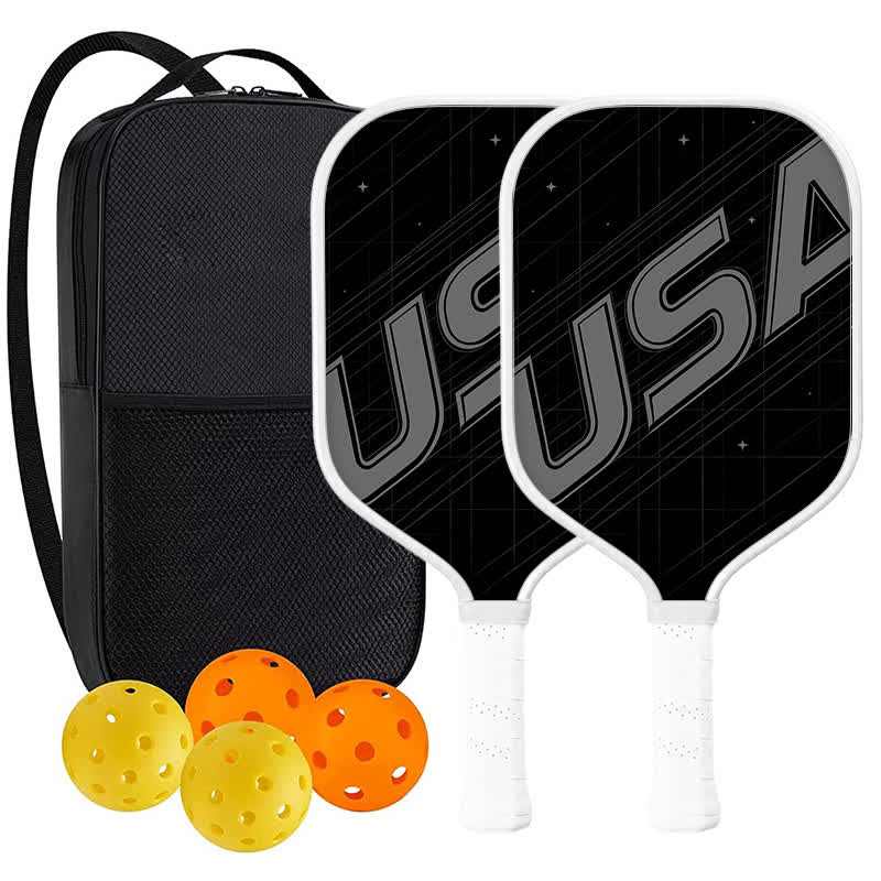 Dinkado USA Pickleball Approved Carbon Fiber Paddle – 16mm Midnight Edition Paddle for Power & Control - Elongated - Carbon Fiber Face - 2-Paddle Set - image 10