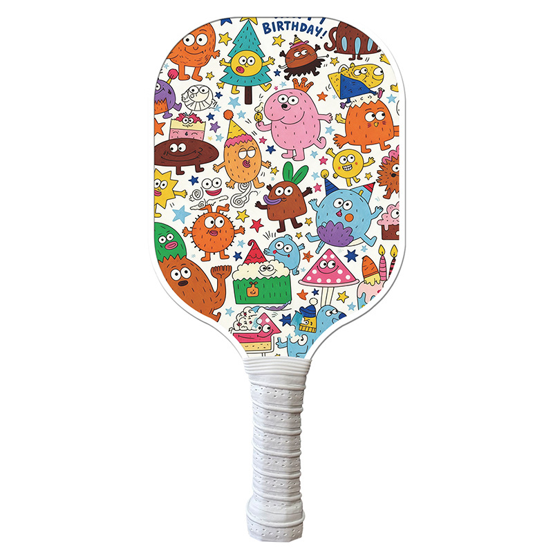 Cute Kids Pickleball Paddle Set – Lightweight Beginner Paddles For Fun Outdoor Family Play - Comic Style - Single Paddle - image 1