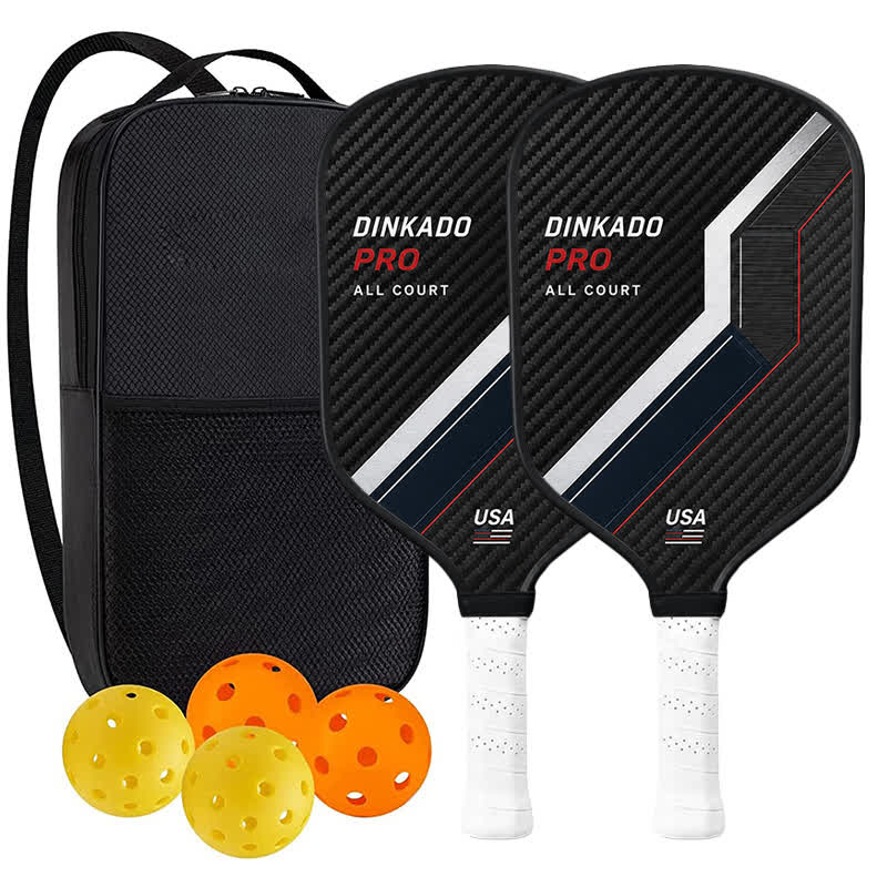 Dinkado Pro 16mm Pickleball Paddle – Performance Control & Spin All Court Design - Traditional Round - Carbon Fiber Face - 2-Paddle Set - image 11