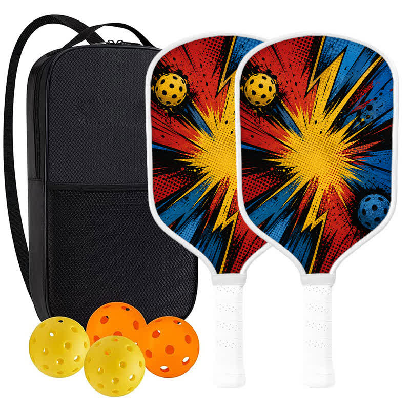 Dinkado 16mm T700 Carbon Fiber "Power Clash" Pickleball Paddle – USA Pickleball Approved - Traditional Round - Carbon Fiber Face - 2-Paddle Set - image 10