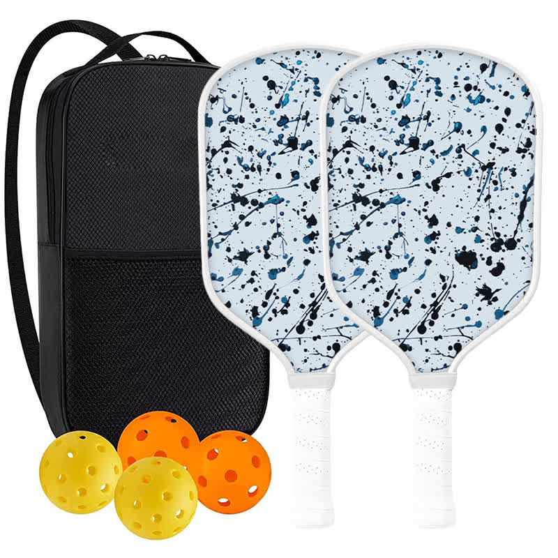 Dinkado 16mm Carbon Fiber Pickleball Paddle – T700 Carbon Paddle with Control & Spin, Urban Splash Series - Traditional Round - Carbon Fiber Face - 2-Paddle Set - image 11