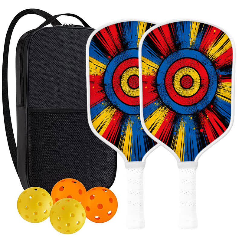Dinkado 16mm T700 Carbon Fiber "Target Rush" Pickleball Paddle – USA Pickleball Approved - Traditional Round - Carbon Fiber Face - 2-Paddle Set - image 10