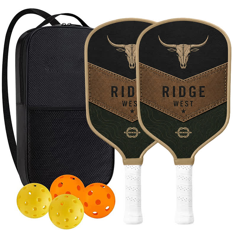 Dinkado Ridge West 16mm Pickleball Paddle – Western Heritage All Court Design - Traditional Round - Carbon Fiber Face - 2-Paddle Set - image 11
