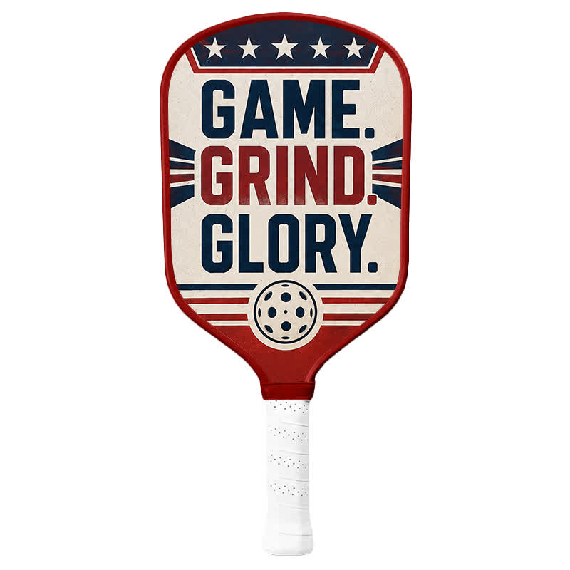 Dinkado Game Grind Glory 16mm Pickleball Paddle – Retro American Sport Design - Traditional Round - Carbon Fiber Face - Single Paddle - image 10