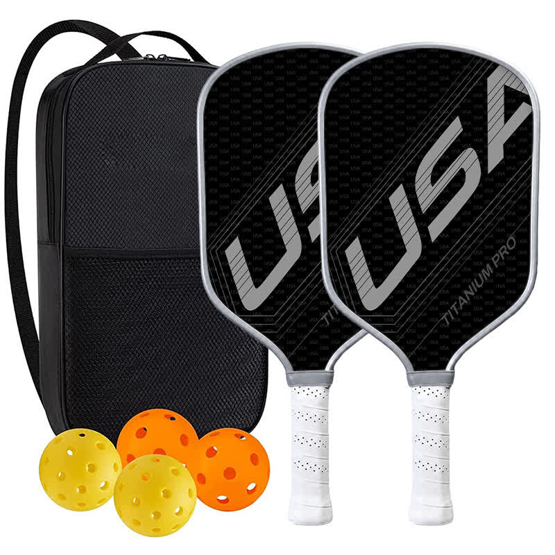 Dinkado USA Pickleball Approved Carbon Fiber Paddle – 16mm Textured Paddle for Power & Control - Traditional Round - Carbon Fiber Face - 2-Paddle Set - image 9
