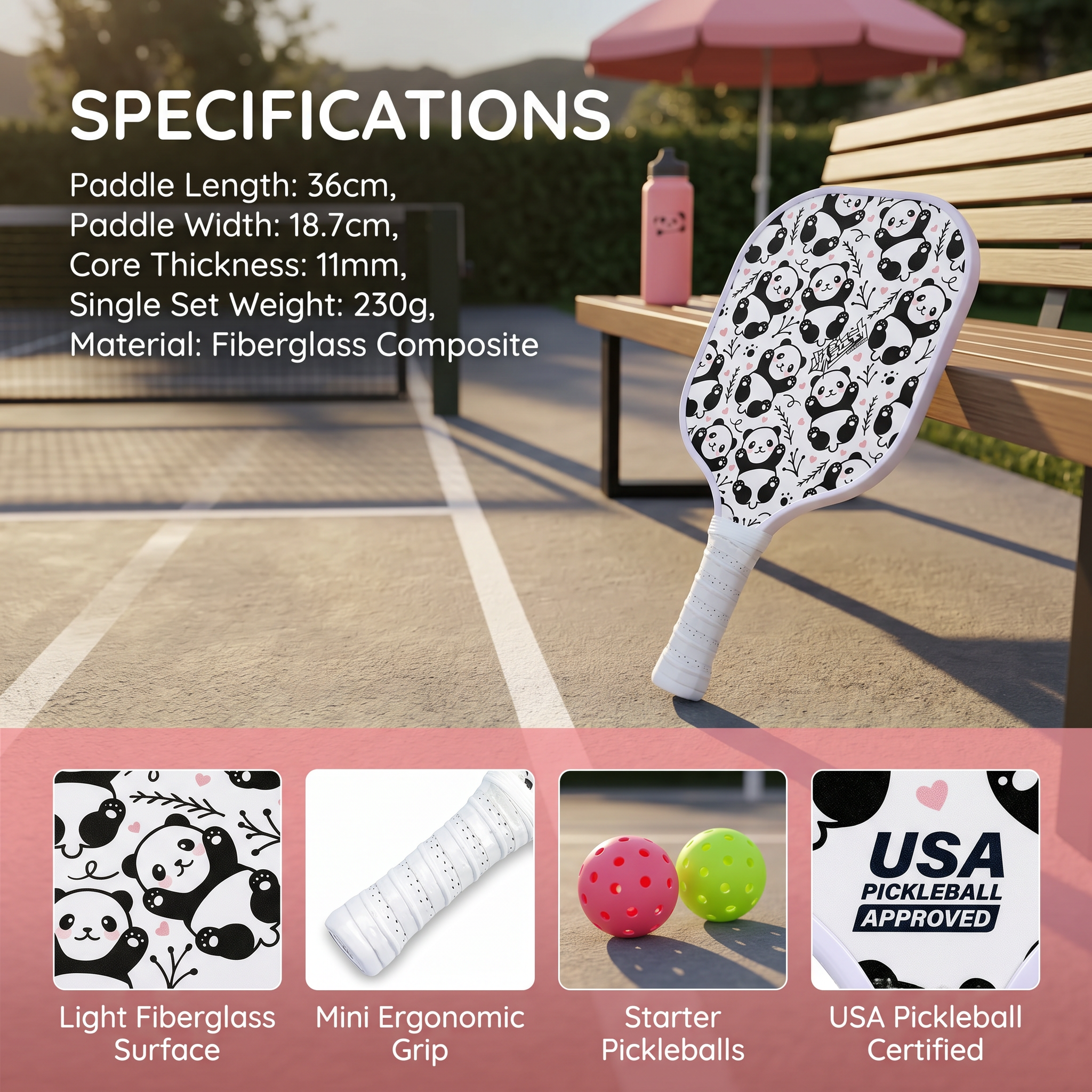 Junior Pickleball Paddle Set – Lightweight Paddle Designed For Kids & Beginners