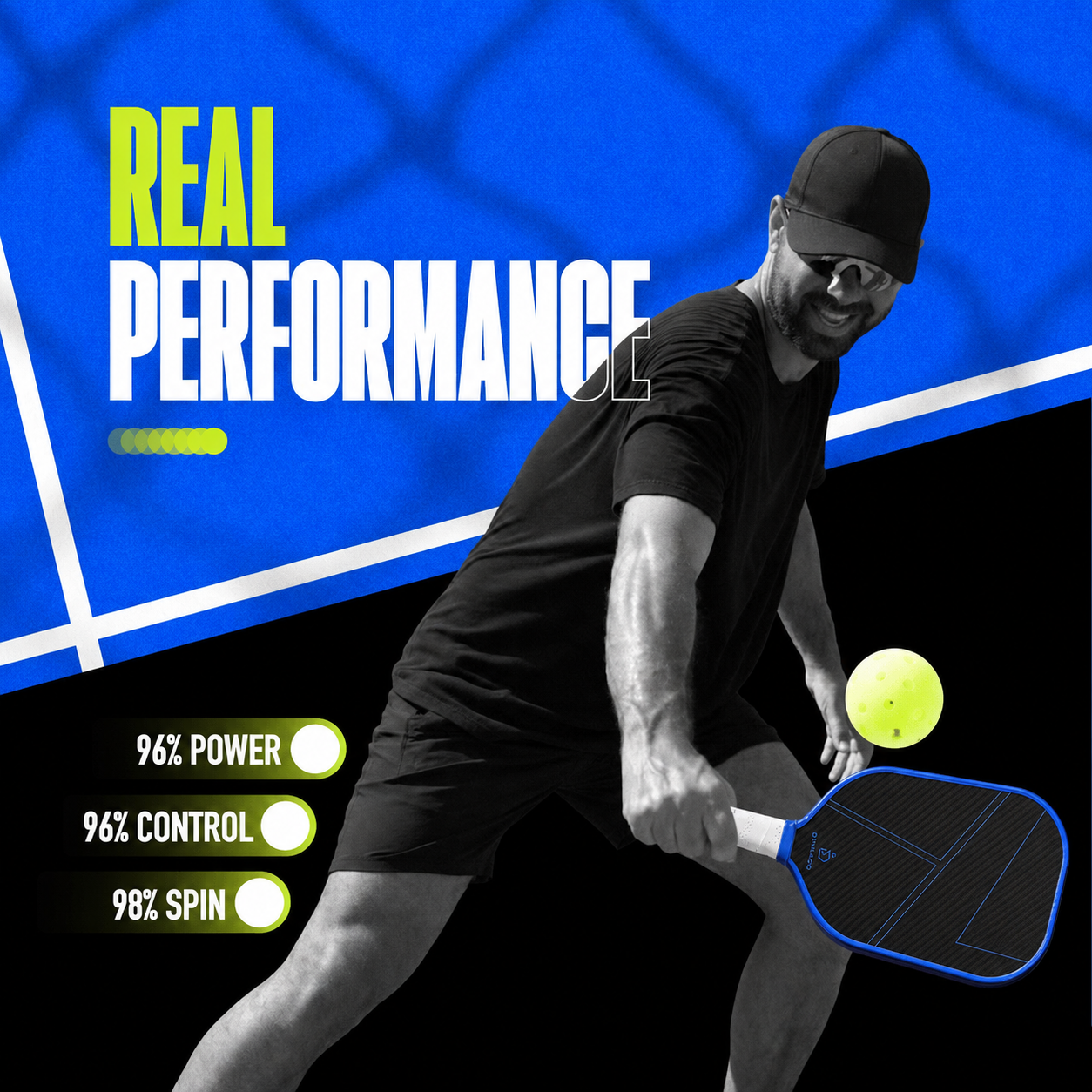 Dinkado Pro Series 16mm Carbon Fiber Pickleball Paddle – Premium T700 Surface with Control & Spin