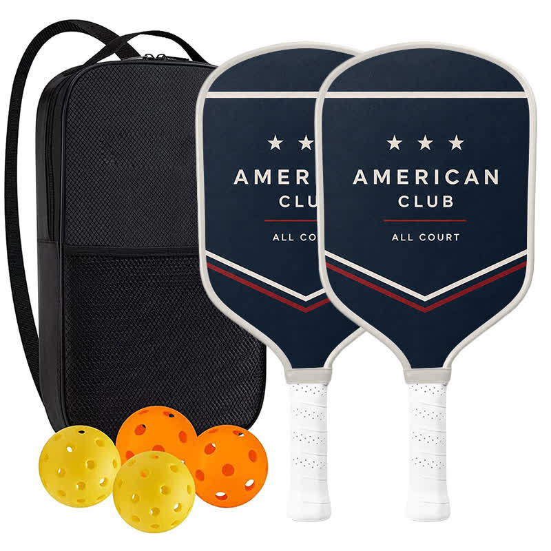Dinkado American Club 16mm Pickleball Paddle – Classic All Court Performance Design - Traditional Round - Carbon Fiber Face - 2-Paddle Set - image 11