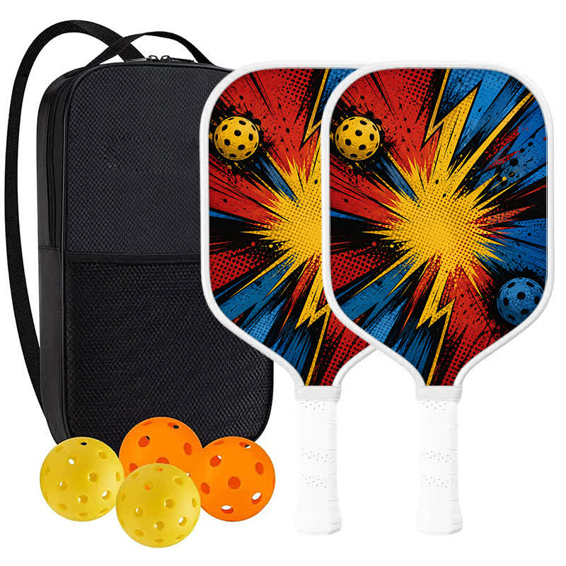Dinkado 16mm T700 Carbon Fiber "Power Clash" Pickleball Paddle – USA Pickleball Approved - Elongated - Carbon Fiber Face - 2-Paddle Set - image 9