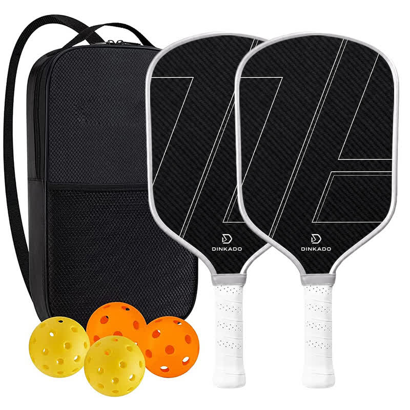Dinkado Pro Series 16mm Carbon Fiber Pickleball Paddle – Premium T700 Surface with Control & Spin - White - Round Carbon Fiber - 2-Paddle Set - image 19