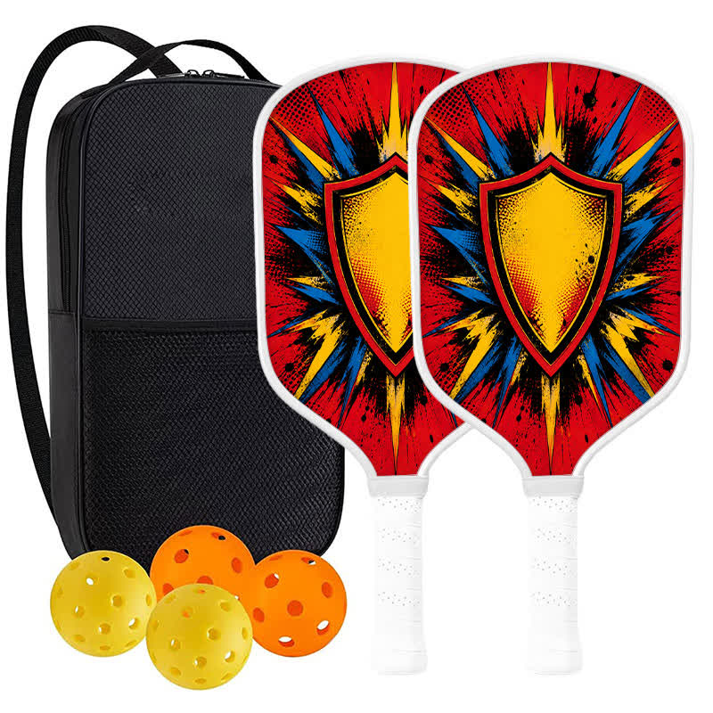 Dinkado 16mm T700 Carbon Fiber "Golden Guard" Pickleball Paddle – USA Pickleball Approved - Traditional Round - Carbon Fiber Face - 2-Paddle Set - image 10