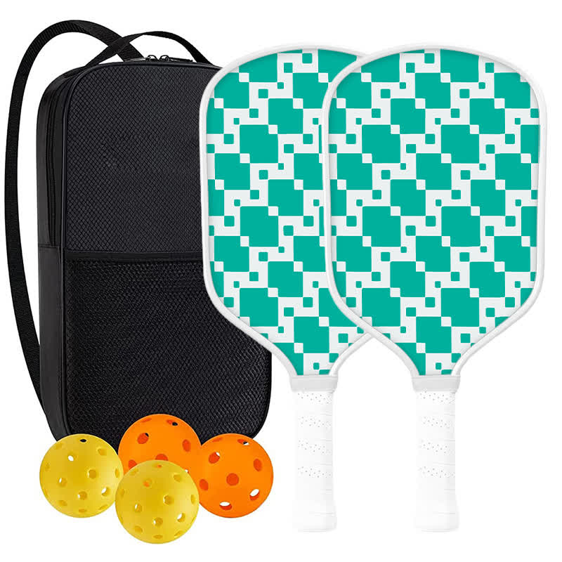 Dinkado 16mm Carbon Fiber Pickleball Paddle – T700 Carbon Paddle with Control & Spin, Pixel Wave Series - Traditional Round - Carbon Fiber Face - 2-Paddle Set - image 11