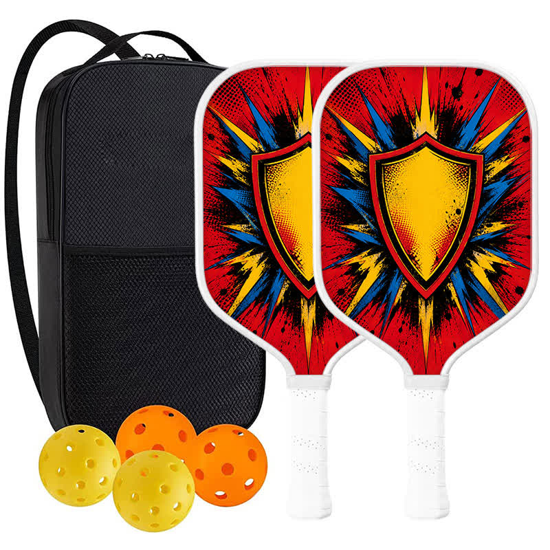 Dinkado 16mm T700 Carbon Fiber "Golden Guard" Pickleball Paddle – USA Pickleball Approved - Elongated - Carbon Fiber Face - 2-Paddle Set - image 9