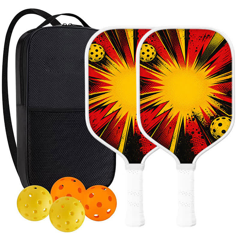 Dinkado 16mm T700 Carbon Fiber "Thunder Pop" Pickleball Paddle – USA Pickleball Approved - Elongated - Carbon Fiber Face - 2-Paddle Set - image 9