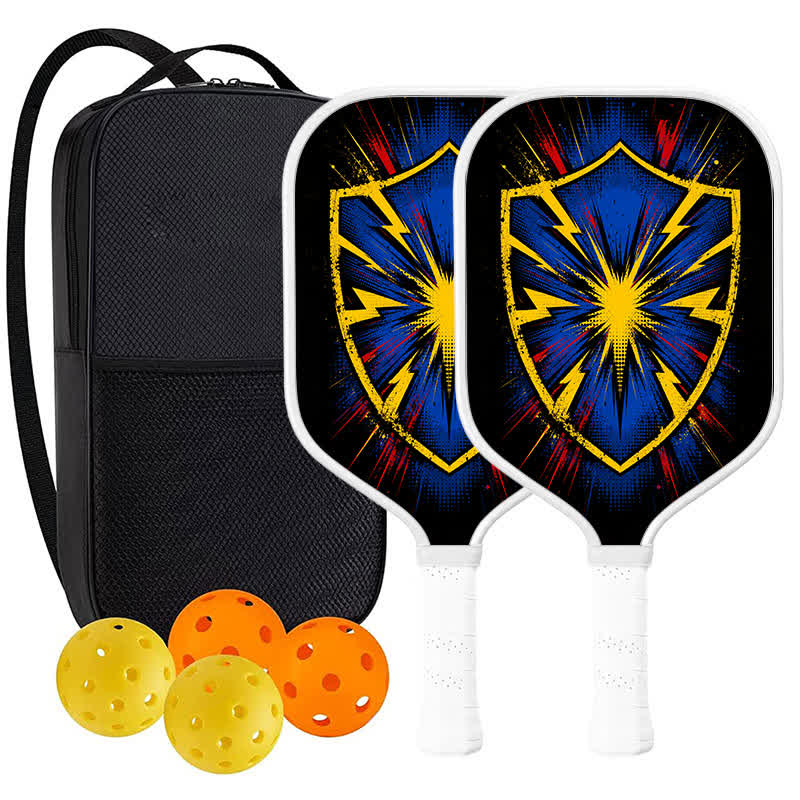 Dinkado 16mm T700 Carbon Fiber "Power Shield" Pickleball Paddle – USA Pickleball Approved - Elongated - Carbon Fiber Face - 2-Paddle Set - image 9