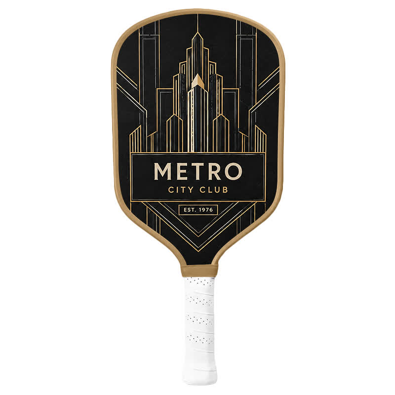 Dinkado Metro City Club 16mm Pickleball Paddle – Art Deco All Court Design - Traditional Round - Carbon Fiber Face - Single Paddle - image 10