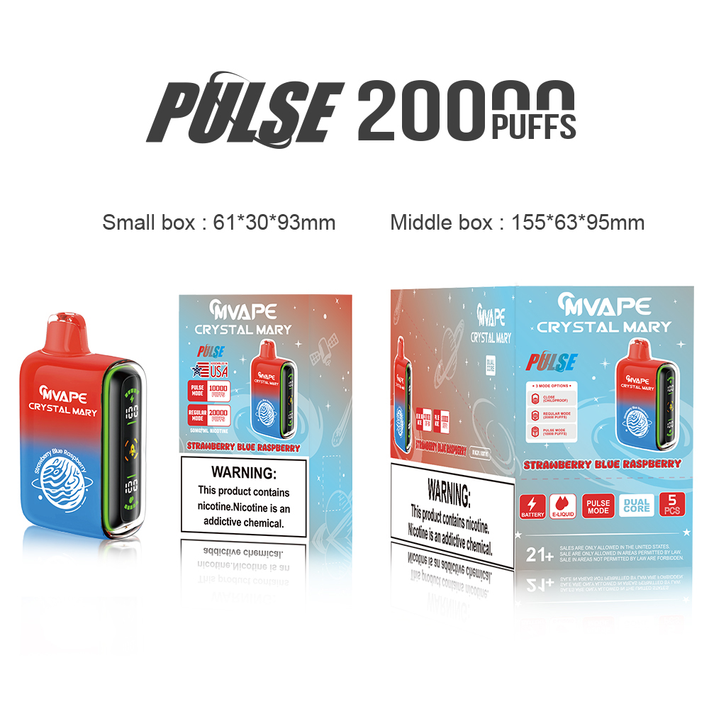 Strawberry Blue Raspberry Crystal Mary Pulse