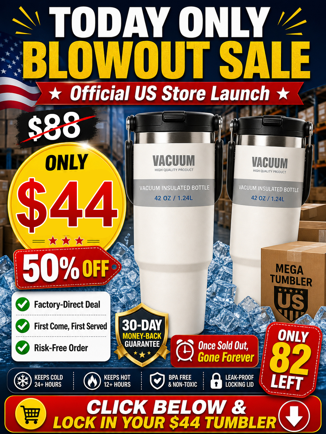 [Super large capacity] Insulated ice cup