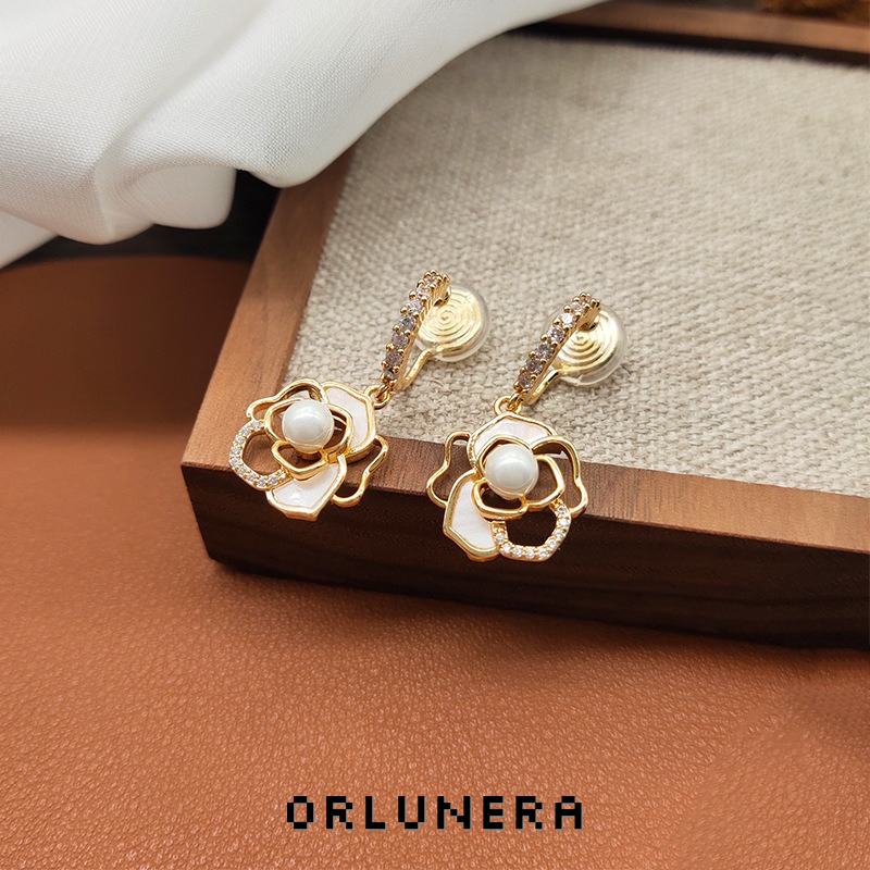 Celeste Camellia Clip-On Earrings product image