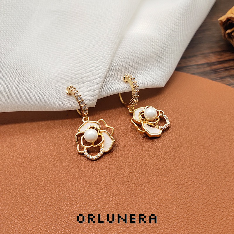 Celeste Camellia Clip-On Earrings product image
