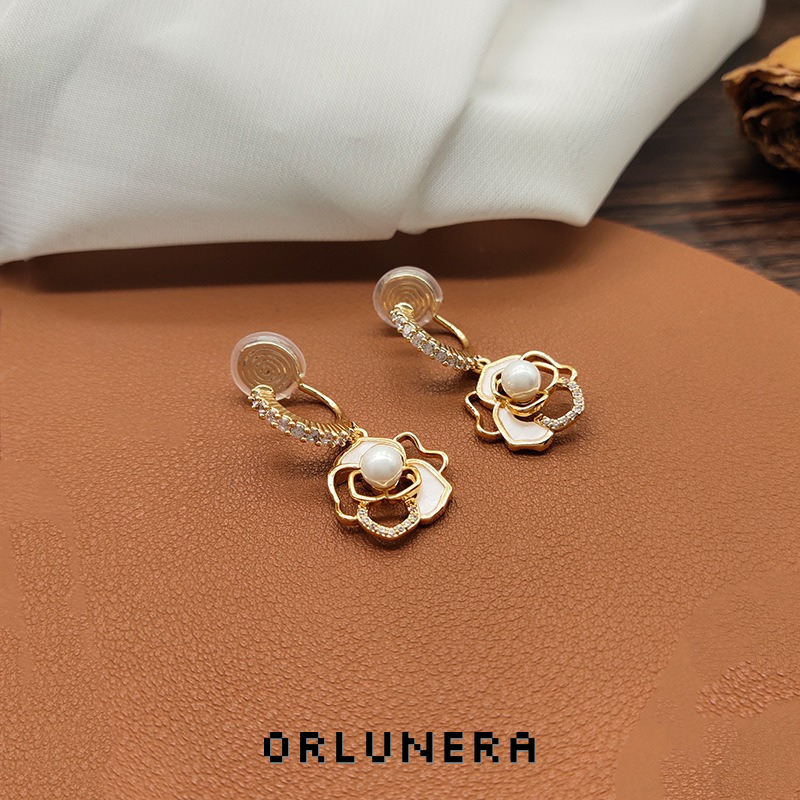 Celeste Camellia Clip-On Earrings product image