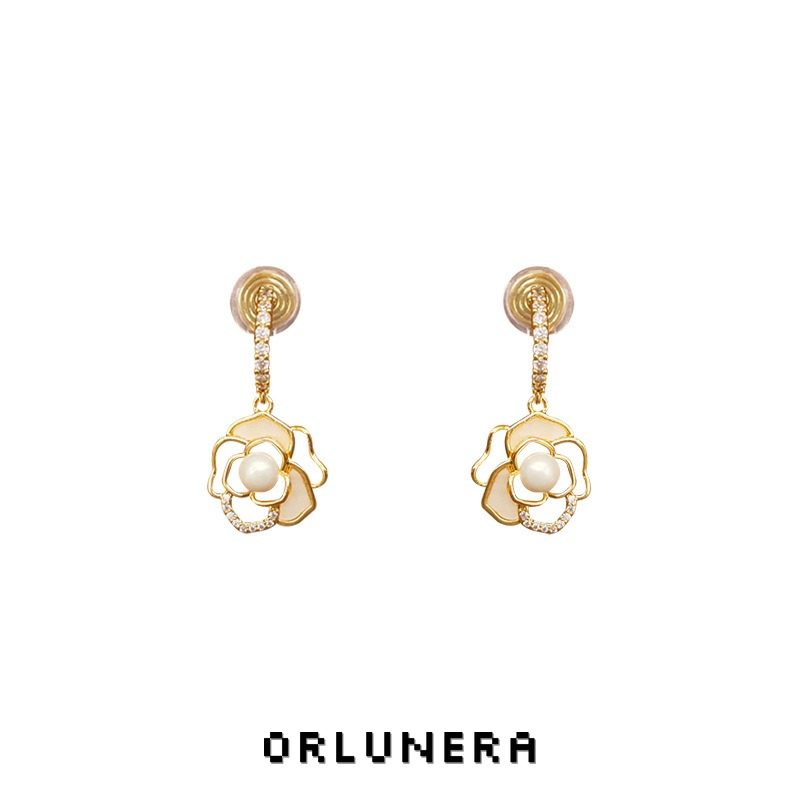 Celeste Camellia Clip-On Earrings product image