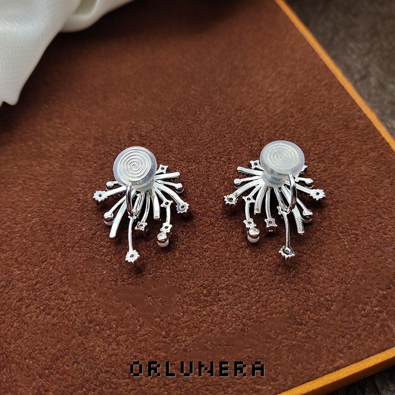 Seren Pearl Crystal Starburst Clip-On Earrings product image