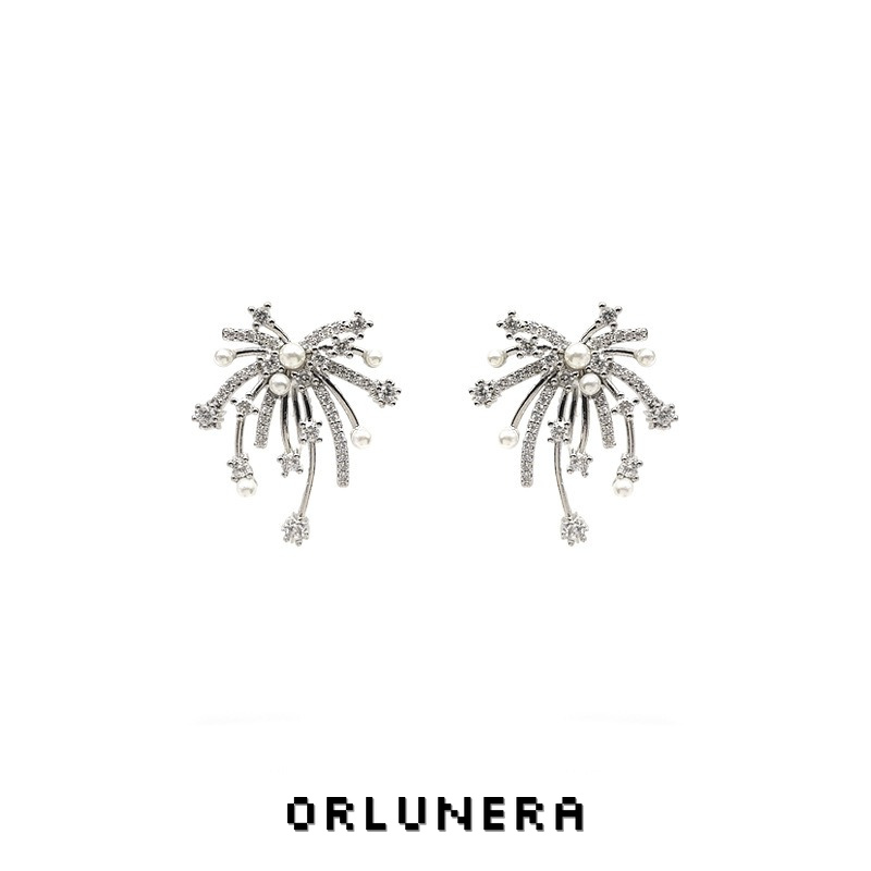 Seren Pearl Crystal Starburst Clip-On Earrings product image