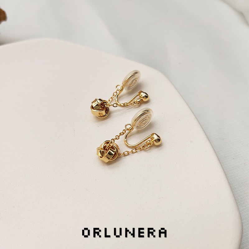 Élan Knot Clip-On Drop Earrings product image
