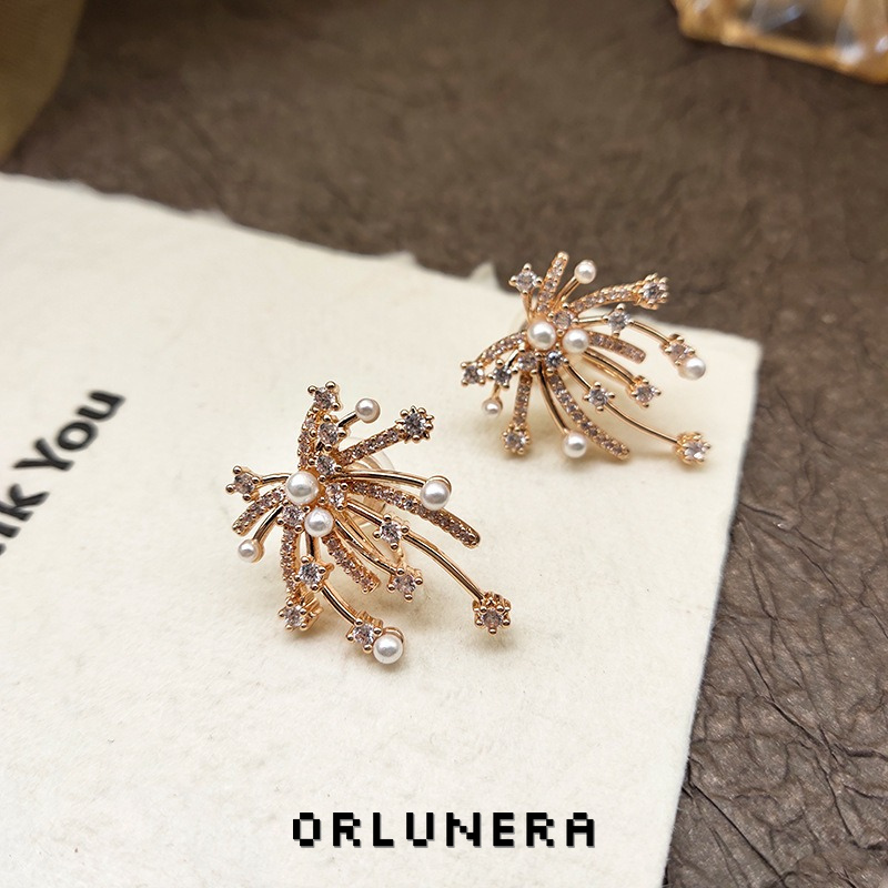 Vesper Pearl Crystal Starburst Stud Earrings product image