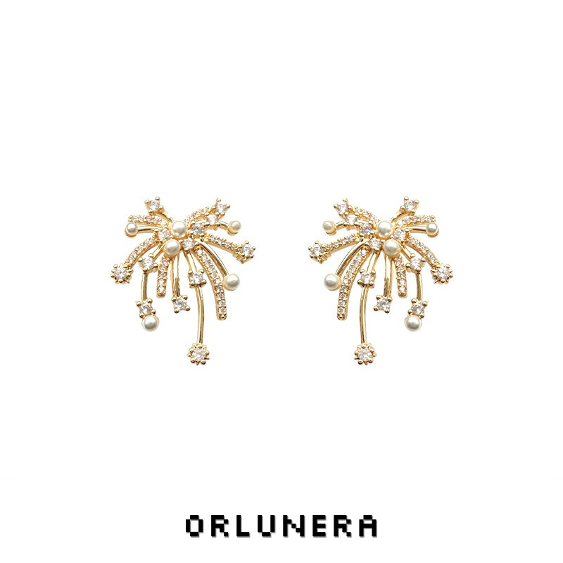 Vesper Pearl Crystal Starburst Stud Earrings product image