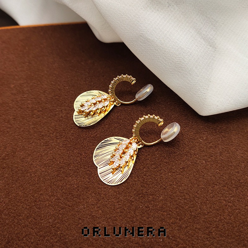 Seren Leaf Clip-On Drop Earrings product image