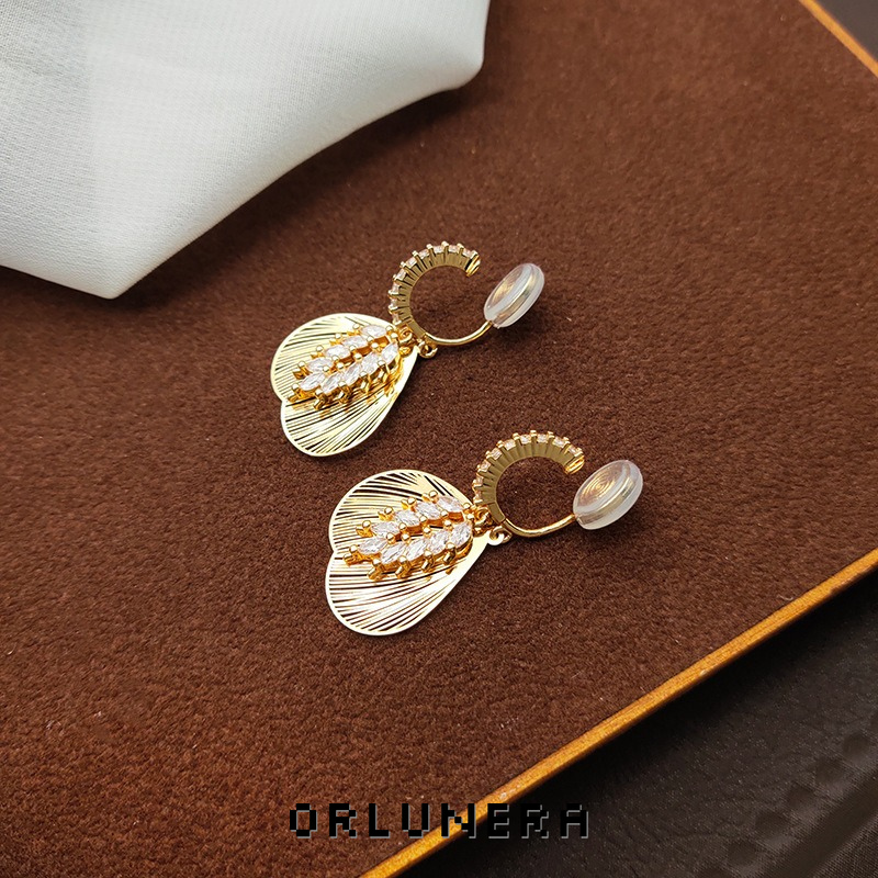 Seren Leaf Clip-On Drop Earrings product image