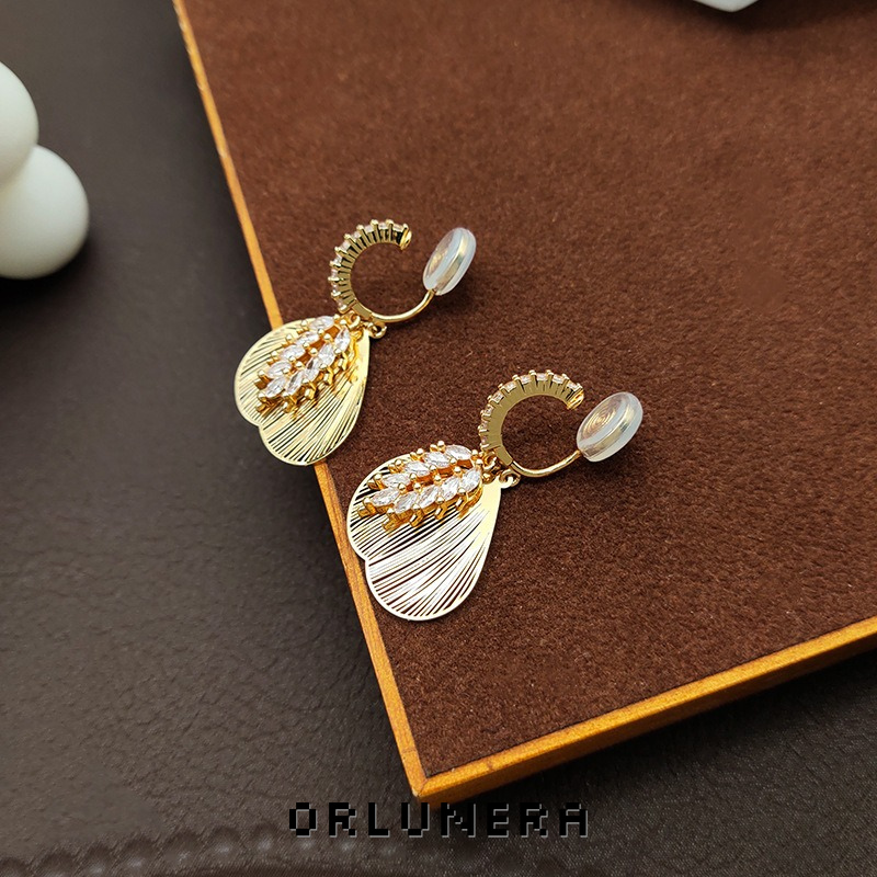 Seren Leaf Clip-On Drop Earrings product image