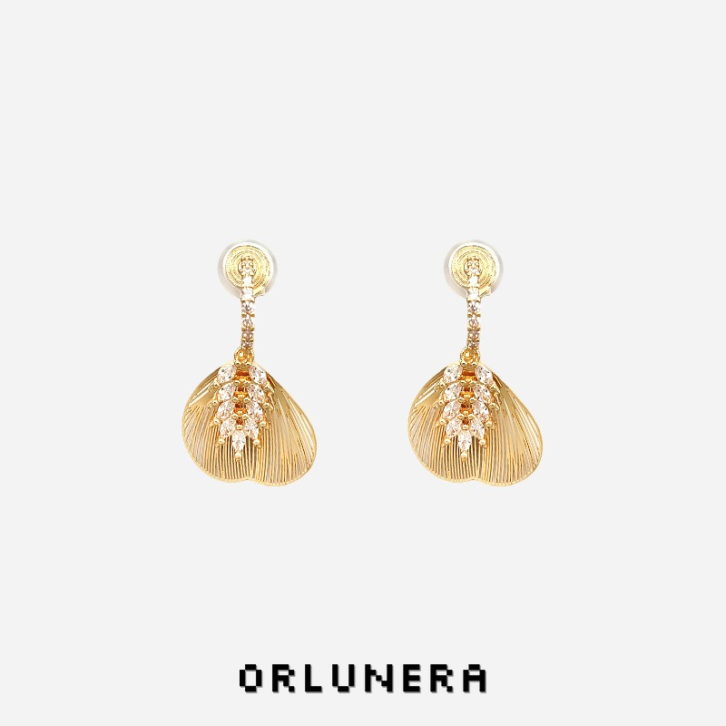 Seren Leaf Clip-On Drop Earrings product image