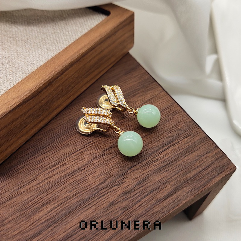 Aurelia Jade-Inspired Clip-On Earrings product image