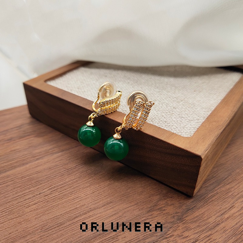 Aurelia Jade-Inspired Clip-On Earrings product image