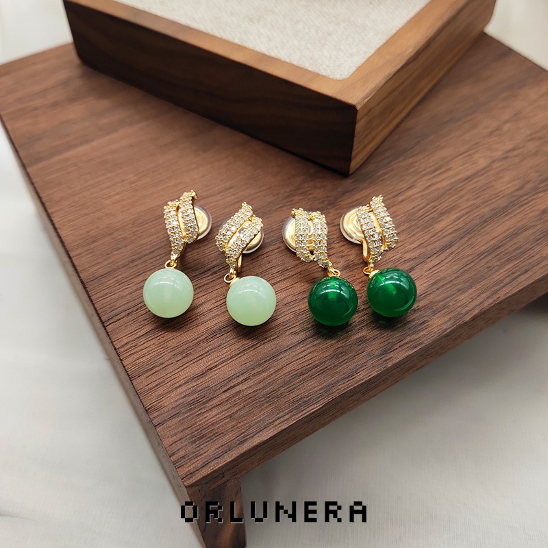 Aurelia Jade-Inspired Clip-On Earrings product image