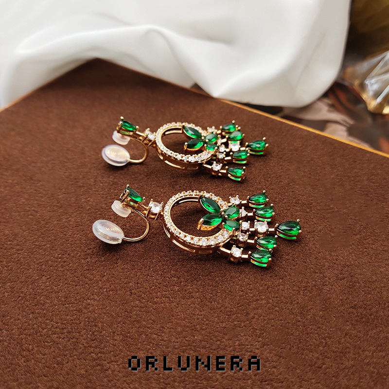 Aurelia Butterfly Tassel Clip-On Drop Earrings product image