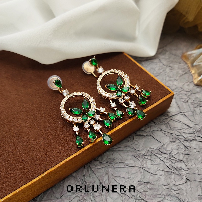 Aurelia Butterfly Tassel Clip-On Drop Earrings product image